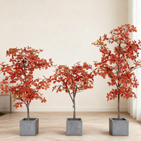 Plante artificielle en pot en plastique Polyscias, ornement de jardin pour la décoration de bureau, de jardin et de maison, plantes artificielles