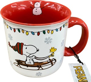 Diseño festivo Peanuts & Gang Winter Christmas <span class=keywords><strong>Taza</strong></span> de cerámica 21 oz Happy Holidays con copos de nieve estilo retro <span class=keywords><strong>taza</strong></span> de té de leche - Product Image 2