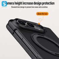 Étui de téléphone magnétique rotatif de luxe pour iPhone Duo, avec protection anti-rayures et effet cuir doré