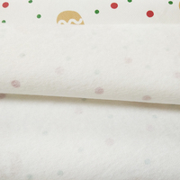 Nappe Moderne Imprimée en PEVA Non Tissé Épais avec Dos en Flanelle, Motif Joyeux, Imperméable et Personnalisable
