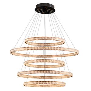 Lighting Decoration Home Rings <b>Chandelier</b> Villa Crystal Modern Led Luxury <b>5</b> Ring Pendant <b>Light</b> - Product Image 6