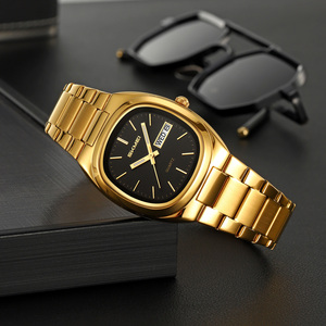 Montre chronographe carrée pour homme, montre-bracelet de luxe en acier inoxydable, montre à quartz étanche 30M - Product Image 1