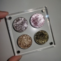 Palette d'ombres à paupières acryliques à paillettes métalliques à haute pigmentation, marque privée, maquillage à paillettes, ombre à paupières