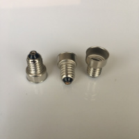 Vente directe usine – Support de lampe à souder E10 en cuivre nickelé à embout droit pour la fabrication de vis