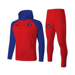 Survêtement de football pour homme personnalisé de la nouvelle saison, veste zippée, tous les logos pour l'entraînement, léger, séchage rapide, respirant, coupe-vent - Product Image 5