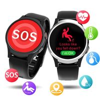 Moniteur de santé intelligent VL18 pour personnes âgées, étanche IP67, détection de chute, SOS d'urgence 4G, suivi, compatible iOS/Android, écran tactile