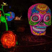 Art Coloré Lanterne Halloween Thème Lanterne Extérieure Étanche Citrouille Lanterne Décoration