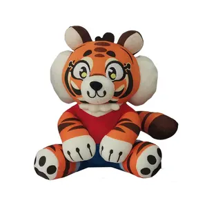 Экологически чистый обычай Тигр плюшевая игрушка брелок с пользовательским животным тигром