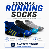 Chaussettes de sport basses respirantes avec logo personnalisé, technologie Coolmax anti-humidité et soutien de la voûte plantaire pour hommes et femmes