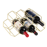 Pas besoin d'assemblage casier à vin en métal support de stockage barre présentoir décoratif 9 porte-bouteilles de vin pour dessus de Table de comptoir