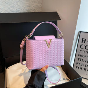 Tas Tangan Kulit PU Sederhana Terbaru 2025, Tas Selempang Wanita Desainer Mewah Modis Trendi - Product Image 4