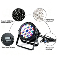 AOPU 54x3W RGBW 4 en 1 IP65 Projecteur LED Par extérieur étanche DMX 512 à activation sonore pour scène