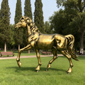 Vente en gros réaliste <span class=keywords><strong>Sculpture</strong></span> de cheval en <span class=keywords><strong>bronze</strong></span> finition peinte couleur personnalisée Design de luxe moderne résistant aux intempéries taille personnalisée animal - Product Image 4
