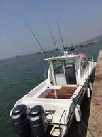 Bonne Performance 8.50m En Fiber De Verre Cabine Cruiser Bateau De Pêche De Luxe Sport Yacht Pour Vente