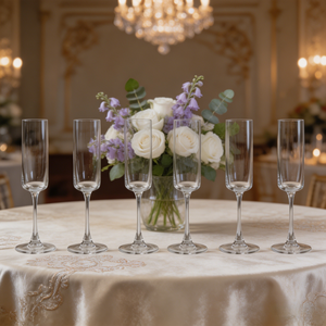 Copas de Champán de Vidrio Transparente al por Mayor, Elegantes Copas para <span class=keywords><strong>Vino</strong></span> Espumoso con Tallo para Restaurantes, Bodas y Fiestas - Product Image 5