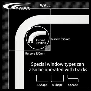 WDCC Customized Wholesale Wave Curtain Track Ripple S Fold Curtain Rail Track Wifi Automation Curtain Motor - Product Image 5
