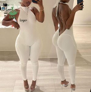 <span class=keywords><strong>Tuta</strong></span> Intera da <span class=keywords><strong>Donna</strong></span> Modellante, Sexy, con Fascia, Schiena Scoperta, Halter, Slim, per Yoga - Product Image 1