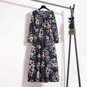 패션 하이 퀄리티 숙녀 원피스 사용 된 천 한국 원피스 베일 여성 사용 하 고 두 번째 손 드레스