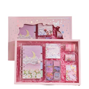 Vintage Ins Stijl Olieverfschilderij Geschenkdoos Set Hoogstaand Niveau <span class=keywords><strong>Notebook</strong></span> Voor Studenten Hardcover Papieren Omslag Verjaardagscadeau - Product Image 4