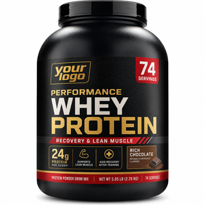 Protéine de lactosérum en poudre pour la récupération musculaire, 24 g, saveur chocolat riche, nutrition sportive pour la performance, 74 portions, complément alimentaire - Product Image 1