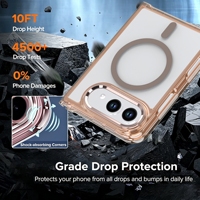 Anneau magnétique transparent pour sublimation, compatible avec les coques Duo 18 Fold, protection antichoc en PC avec protection de caméra surélevée pour téléphone