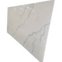 Calacata bandeiras de quartzo branca artificial, pedra de quartzo