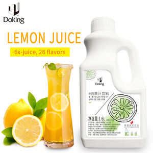 Doking Fábrica Atacado OEM ODM Qualidade Leite Chá Material Bubble Tea Ingredientes 6 Vezes Sabor Limão Xarope De Suco Concentrado - Product Image 3