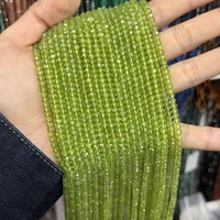 Perles en vrac à facettes en pierre d'abacus 3x4mm, péridot naturel, améthyste, spinelle pour la fabrication de bijoux DIY en gros