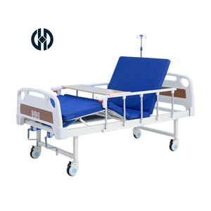 Manhua médico plástico enfermería levantar espalda muebles de hospital cama de paciente psiquiátrico inalámbrico cama de hospital manual - Product Image 1