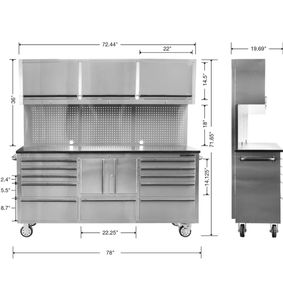 Armoire à outils en métal la plus populaire avec tiroirs Solution de rangement pour garage d'atelier Chariot à outils/chariot pratique avec roues à poignée - Product Image 1