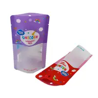 Sacchetto di gomma da masticare con caramelle stampate colorate personalizzate sacchetto di mylar con cerniera in plastica opaca per alimenti di zucchero