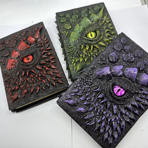 Cuaderno 3D con grabado en relieve de ojo de dragón, cuaderno de resina para amantes de los dragones, Bloc de notas de viaje de tapa dura de papel en blanco - Product Image 2