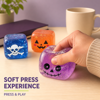 Squishy d'Halloween pour soulager le stress, jouet à paillettes, crâne, œil, citrouille, squelette, designs variés, unisexe, à partir de 14 ans