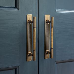 Goo-ki 2 paket Modern çinko alaşım dayanıklı dolap çekme donanım 5 ''(128mm) delik merkezi mobilya oturma odası için kolları ve kolları - Product Image 4