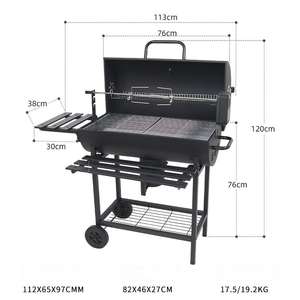 Barbecue au charbon de bois pliable en acier inoxydable - Grand barbecue portable de <span class=keywords><strong>camping</strong></span> de style américain pour la maison - Product Image 3