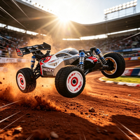 HOSHI N517C Coche Teledirigido Acrobático RC a Escala 1:12, 70Km/h Supersónico, 4WD, Versión con 2 Baterías, Motor Brushless Frenzy, RTR, Camioneta Monstruo RC