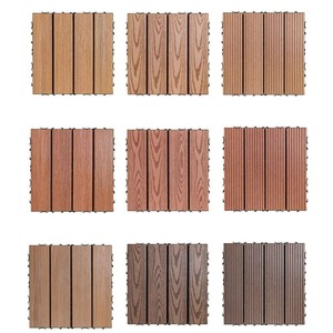 Gỗ nhựa composite sàn gỗ WPC lồng vào nhau sàn gạch ngoài trời thân thiện với môi <span class=keywords><strong>DIY</strong></span> gạch sâu dập nổi composite gạch - Product Image 5