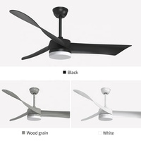 Ventilateur de plafond électrique extérieur 608 DC 48/56 pouces avec kit d'éclairage, télécommande, construction métallique, 6 vitesses et pales réversibles
