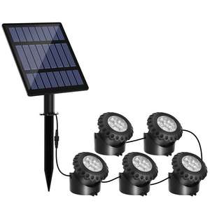 Lampe solaire LED étanche IP68 pour réservoir, petite taille, lumière du jour 6000K, batterie incluse, colorée, pour rocaille, piscine, bassin à poissons - Product Image 1