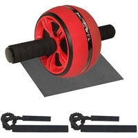 KWO Ultra Flex 360 Vitesse Abdominale Exercice à domicile Push Up Bar Stand Double 5 en 1 Noir Femmes Luxe Antidérapant Abs Kit Roller Ab Wheel