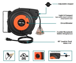 <span class=keywords><strong>Rallonge</strong></span> <span class=keywords><strong>télescopique</strong></span> automatique à bobine de style américain personnalisée - Product Image 2