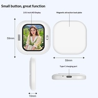 Écran de projection magnétique pour vlogging, caméra de téléphone portable, selfie, vlog, diffusion en direct, mini projecteur filaire BT 2.1 " LED HD