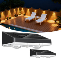 Lampes solaires d'extérieur pour clôture, étanches IP67, lumières murales RGB, alimentées par énergie solaire, pour clôture de jardin, patio, cour, éclairage décoratif