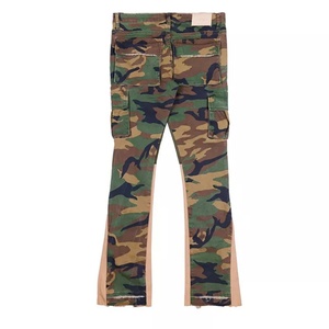 Pantalones Vaqueros Casuales de Camuflaje para Hombre, con Bolsillos Tipo Cargo, Jeans Apilados Personalizados, Venta Directa de Fábrica - Product Image 4