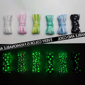 เชือกรองเท้าโพลีเอสเตอร์สะท้อนแสงแบบแบน กว้าง 8 มม. พิมพ์ลาย ยี่ห้อ WEGOODZF คู่หนึ่ง สีสันสดใส สำหรับรองเท้ากีฬา รองเท้าลำลอง ปลอดภัย - Product Image 2