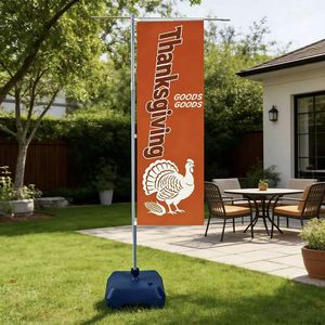 Support de drapeau portable de 3 mètres avec base remplissable d'eau et construction en plastique ABS durable - Product Image 3