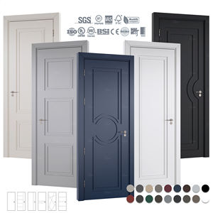 Puertas Interior de Dormitorio Decoradas con Certificación CE Madera Maciza con Marco Roble - Product Image 6