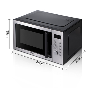 เตาไมโครเวฟ RAF 850W ความจุขนาดใหญ่ 25 ลิตร ระบบละลายน้ำแข็งอัจฉริยะ โหมดการทำอาหารหลากหลาย วัสดุสแตนเลส เครื่องใช้ไฟฟ้าในครัว - Product Image 6