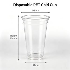 Vasos Desechables <span class=keywords><strong>de</strong></span> PET para Té <span class=keywords><strong>de</strong></span> Burbujas, Altos y Cónicos, con Borde <span class=keywords><strong>de</strong></span> 92 mm, Compatibles con Tapa <span class=keywords><strong>de</strong></span> Domo, Apilables, Transparentes, para Jugos, Smoothies y Comida para Llevar - Product Image 6