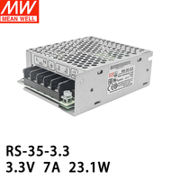 Alimentation à découpage RS-35 RS-15-3.3 5V 12V 24V 35W DC régulée pour contrôle industriel et éclairage, efficacité 76,5-88,5%